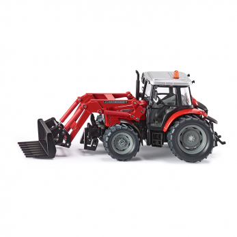 Трактор Massey Ferguson с ковшом и вилами