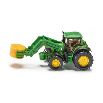 Трактор John Deere с захватом тюков